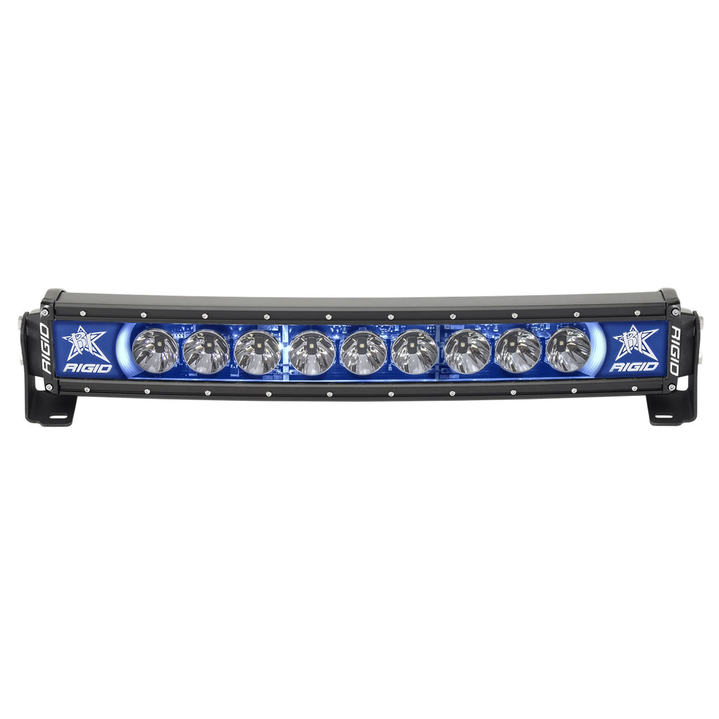 20-Inch-Led-Light-Bar-Single-Row-Curved-Blue-Backlight-Radiance-Plus-Rigid-Industries