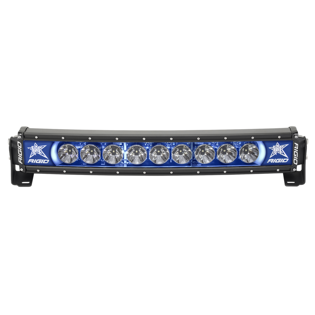 20-Inch-Led-Light-Bar-Single-Row-Curved-Blue-Backlight-Radiance-Plus-Rigid-Industries
