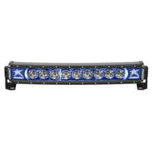 Load image into Gallery viewer, 20-Inch-Led-Light-Bar-Single-Row-Curved-Blue-Backlight-Radiance-Plus-Rigid-Industries