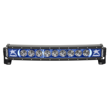 Load image into Gallery viewer, 20-Inch-Led-Light-Bar-Single-Row-Curved-Blue-Backlight-Radiance-Plus-Rigid-Industries