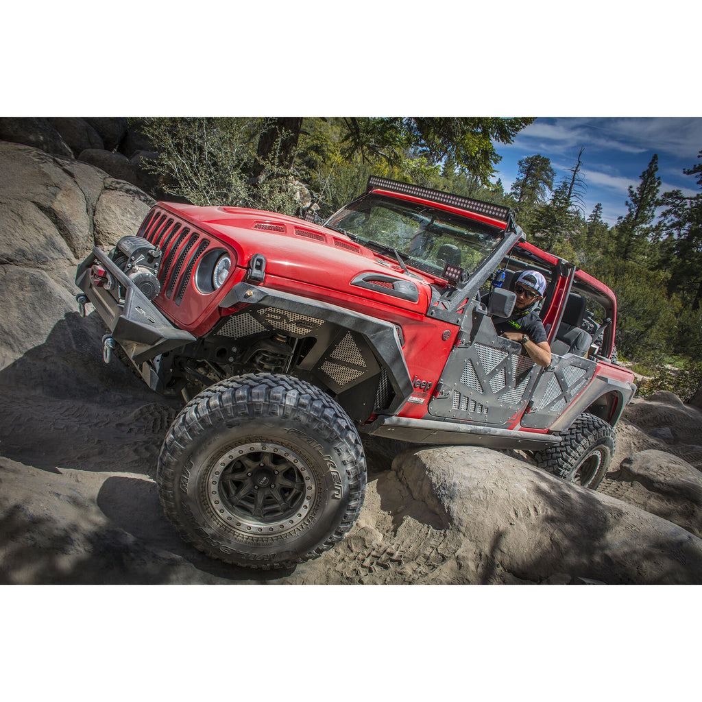 ~(20-Lbs.-24X12x10)~-Jeep-Jl-Inner-Fenders-(Front-Black)-18-Present-Wrangler-Jl-Dv8-Offroad