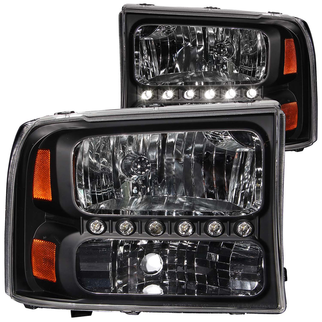 2000-2004-Ford-Excursion-Crystal-Headlights-Black-W-Led-1Pc
