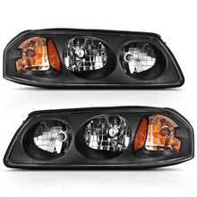 Load image into Gallery viewer, 2000-2005-Chevy-Impala-Crystal-Headlight-Black-Amber