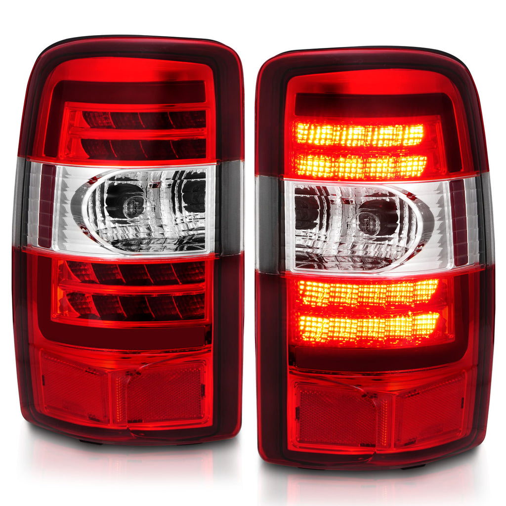 2000-2006-Chevrolet-Tahoe-Led-Tail-Lights-W-Red-Lens-Chrome-Housing