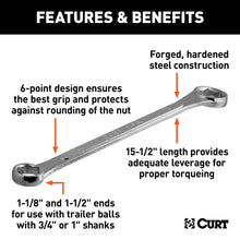 Load image into Gallery viewer, CURT 20001 Trailer Ball Box-End Wrench (Fits 1-1/8" or 1-1/2" Nuts)