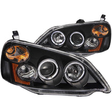 Load image into Gallery viewer, 2001-2003-Honda-Civic-Projector-Headlights-W-Halo-Black