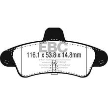 Load image into Gallery viewer, 2001-2003-Mercury-Cougar-2.0L-Ultimax2-Rear-Brake-Pads