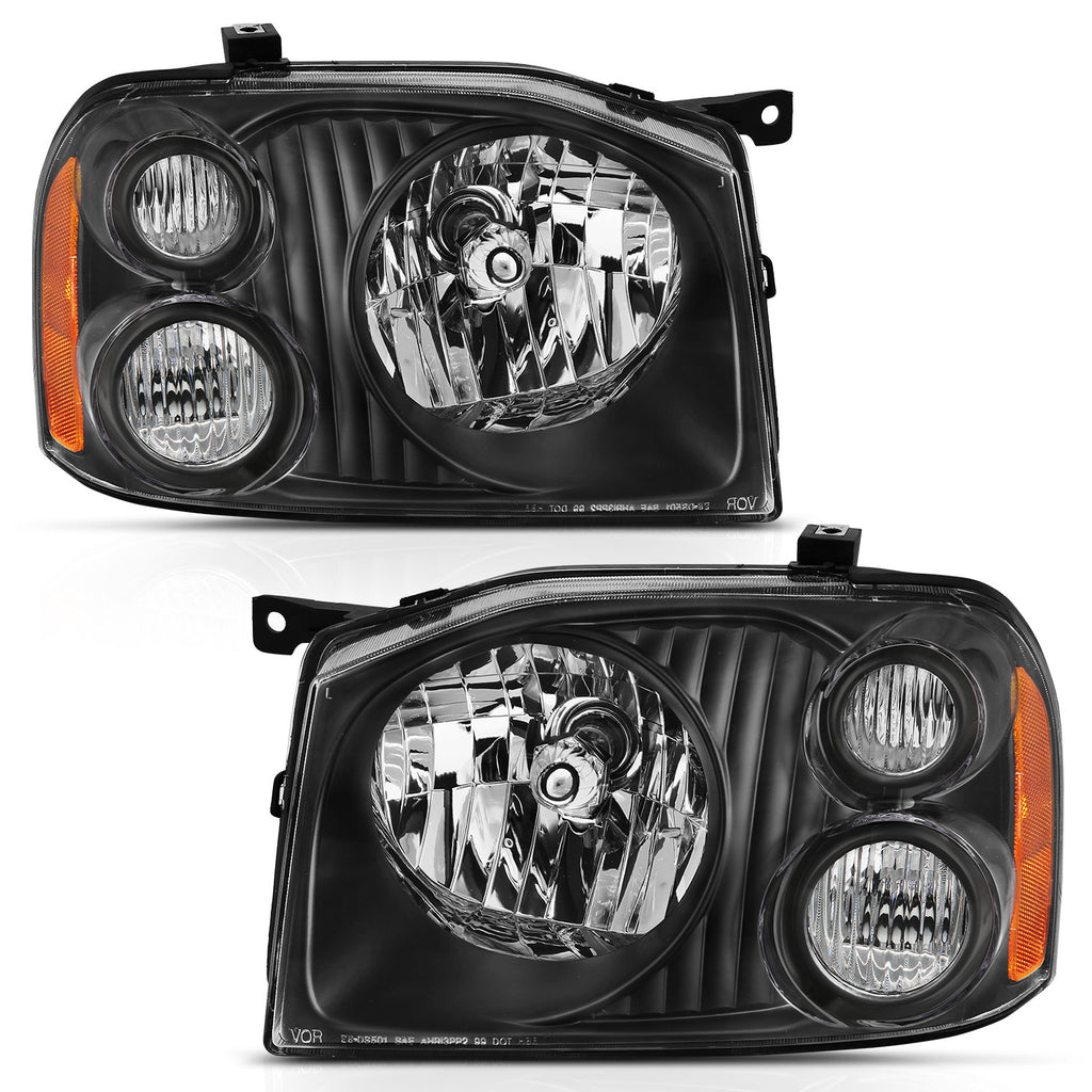 2001-2004-Nissan-Frontier-Se-Crystal-Headlight-Black-Amber-Reflector