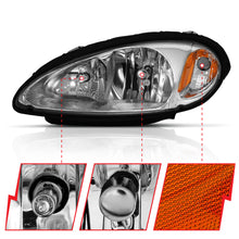 Load image into Gallery viewer, 2001-2005-Chrysler-Pt-Cruiser-Crystal-Headlight-Chrome-Amber-(Oe)