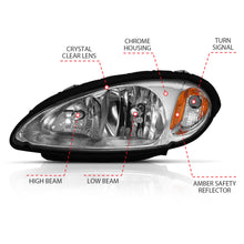 Load image into Gallery viewer, 2001-2005-Chrysler-Pt-Cruiser-Crystal-Headlight-Chrome-Amber-(Oe)