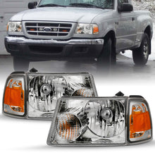 Load image into Gallery viewer, 2001-2011-Ford-Ranger-Crystal-Headlight-Chrome-WCorner-Lights-(Oe-Replacement)
