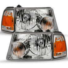 Load image into Gallery viewer, 2001-2011-Ford-Ranger-Crystal-Headlight-Chrome-WCorner-Lights-(Oe-Replacement)