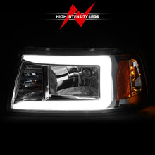 Load image into Gallery viewer, 2001-2011-Ford-Ranger-Crystal-Headlights-W-Light-Bar-Chrome-Housing