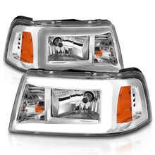 Load image into Gallery viewer, 2001-2011-Ford-Ranger-Crystal-Headlights-W-Light-Bar-Chrome-Housing