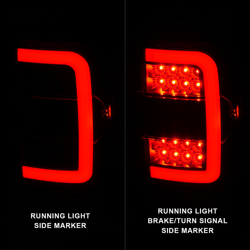 2001-2011-Ford-Ranger-Led-Tail-Lights-W-Light-Bar-Black-Housing-Clear-Lens
