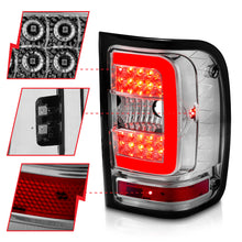 Load image into Gallery viewer, 2001-2011-Ford-Ranger-Led-Tail-Lights-W-Light-Bar-Chrome-Housing-Clear-Lens