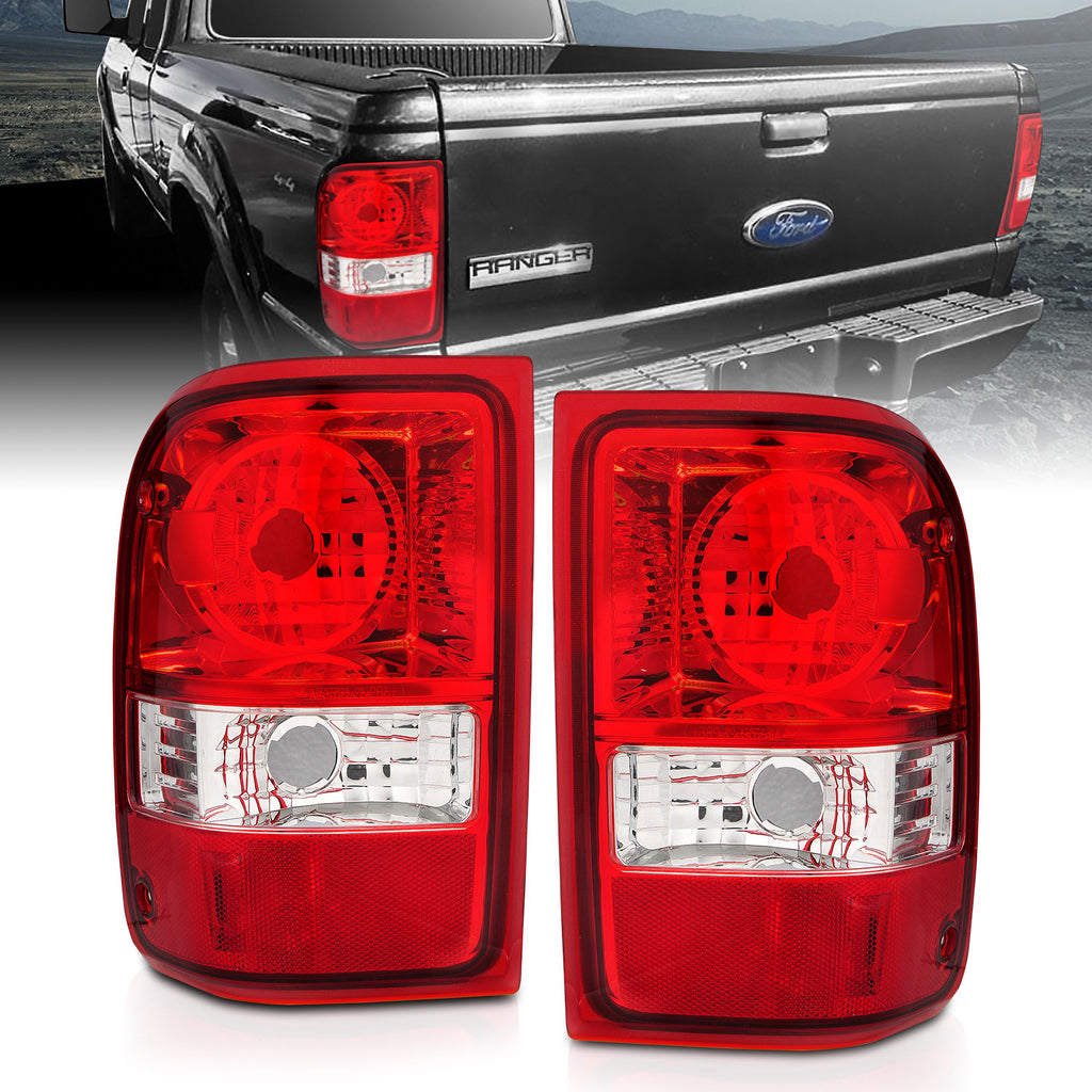 2001-2011-Ford-Ranger-Taillights-W-RedClear-Lens-(Oe-Replacement)-Pair