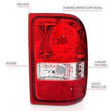 Load image into Gallery viewer, 2001-2011-Ford-Ranger-Taillights-W-RedClear-Lens-(Oe-Replacement)-Pair