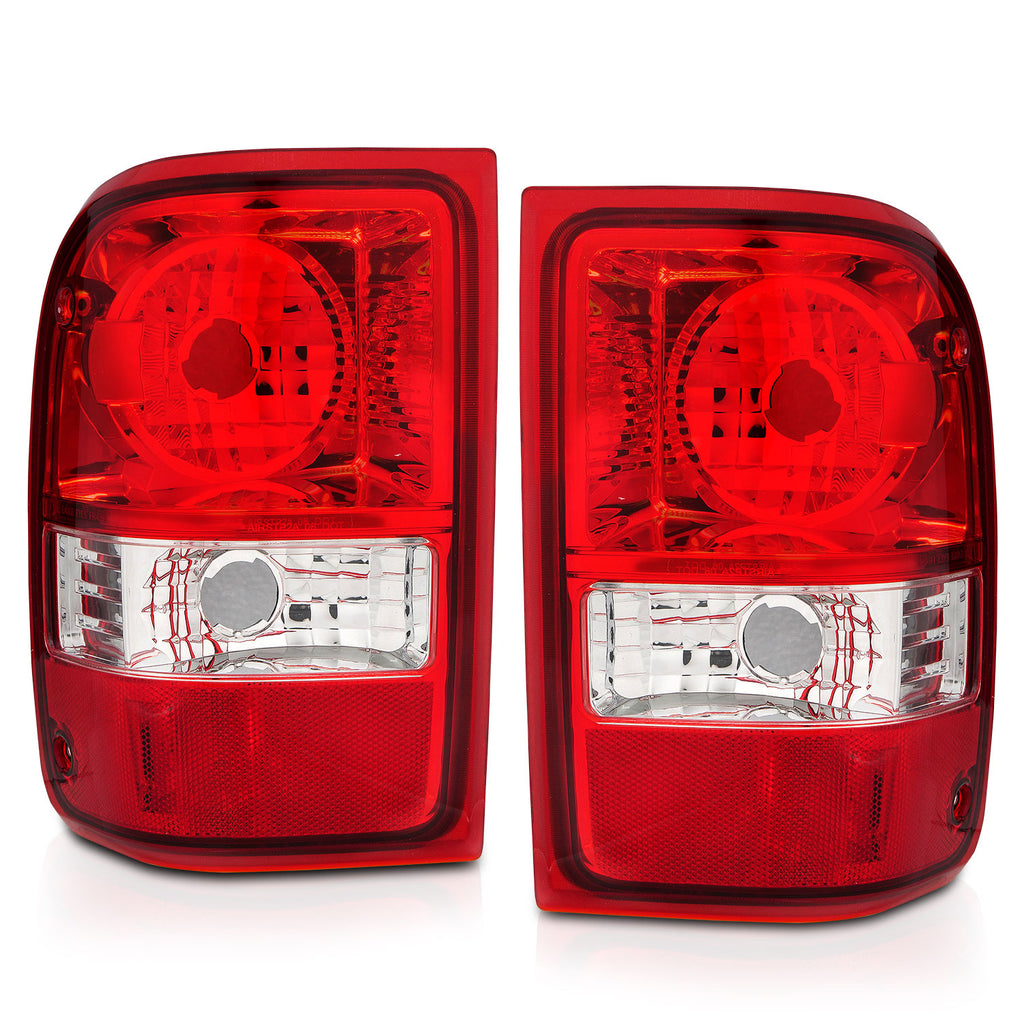 2001-2011-Ford-Ranger-Taillights-W-RedClear-Lens-(Oe-Replacement)-Pair