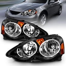 Load image into Gallery viewer, 2002-2004-Acura-Rsx-Crystal-Headlights-Black
