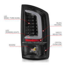 Load image into Gallery viewer, 2002-2006-Dodge-Ram-1500-Led-Tail-Lights-W-Light-Bar-Black-Housing-Clear-Lens