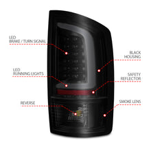 Load image into Gallery viewer, 2002-2006-Dodge-Ram-1500-Led-Tail-Lights-W-Light-Bar-Black-Housing-Smoke-Lens