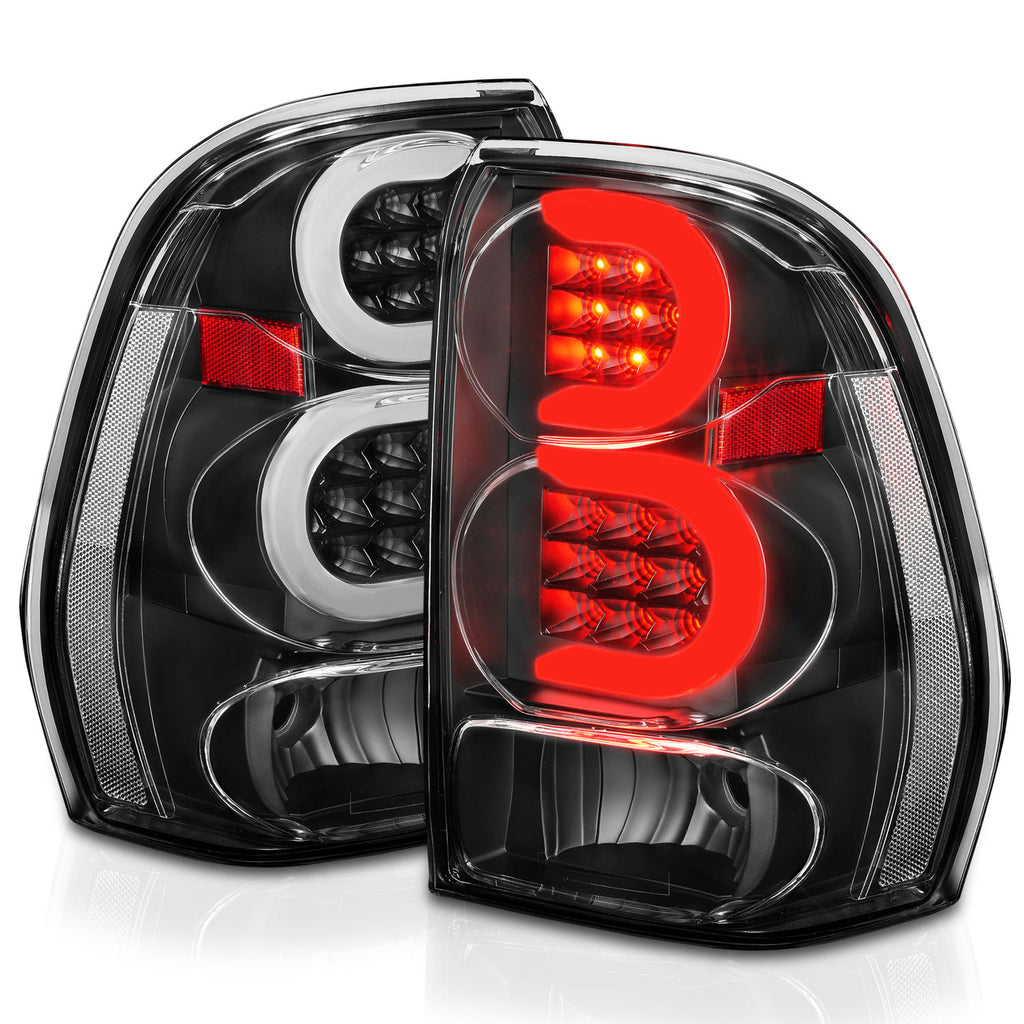 2002-2009-Chevrolet-Trailblazer-Led-Tail-Lights-W-Light-Bar-Black-Housing-Clear-Lens