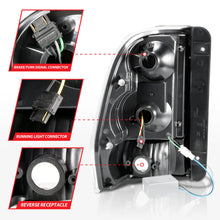 Load image into Gallery viewer, 2002-2009-Chevrolet-Trailblazer-Led-Tail-Lights-W-Light-Bar-Black-Housing-Clear-Lens