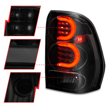 Load image into Gallery viewer, 2002-2009-Chevrolet-Trailblazer-Led-Tail-Lights-W-Light-Bar-Black-Housing-Smoke-Lens