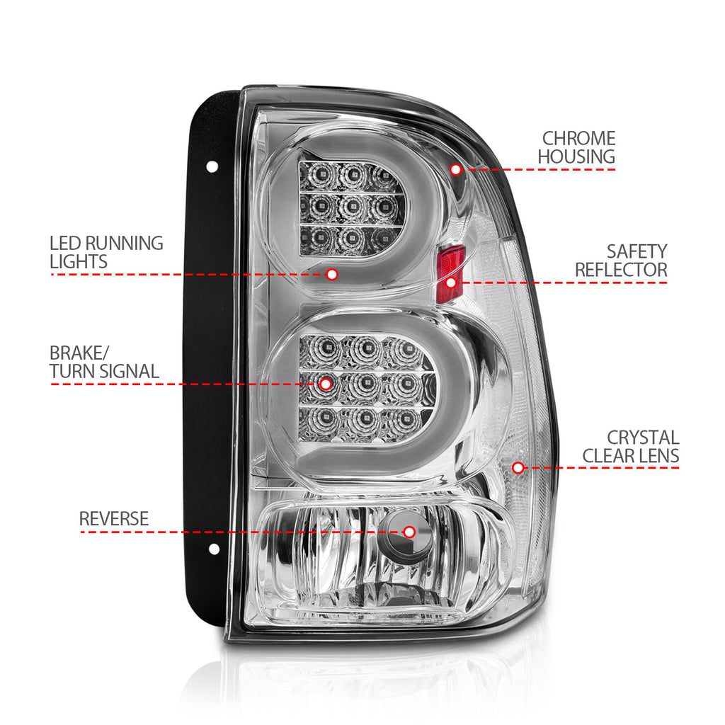 2002-2009-Chevrolet-Trailblazer-Led-Tail-Lights-W-Light-Bar-Chrome-Housing-Clear-Lens