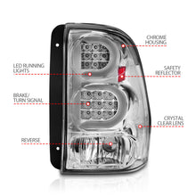 Load image into Gallery viewer, 2002-2009-Chevrolet-Trailblazer-Led-Tail-Lights-W-Light-Bar-Chrome-Housing-Clear-Lens
