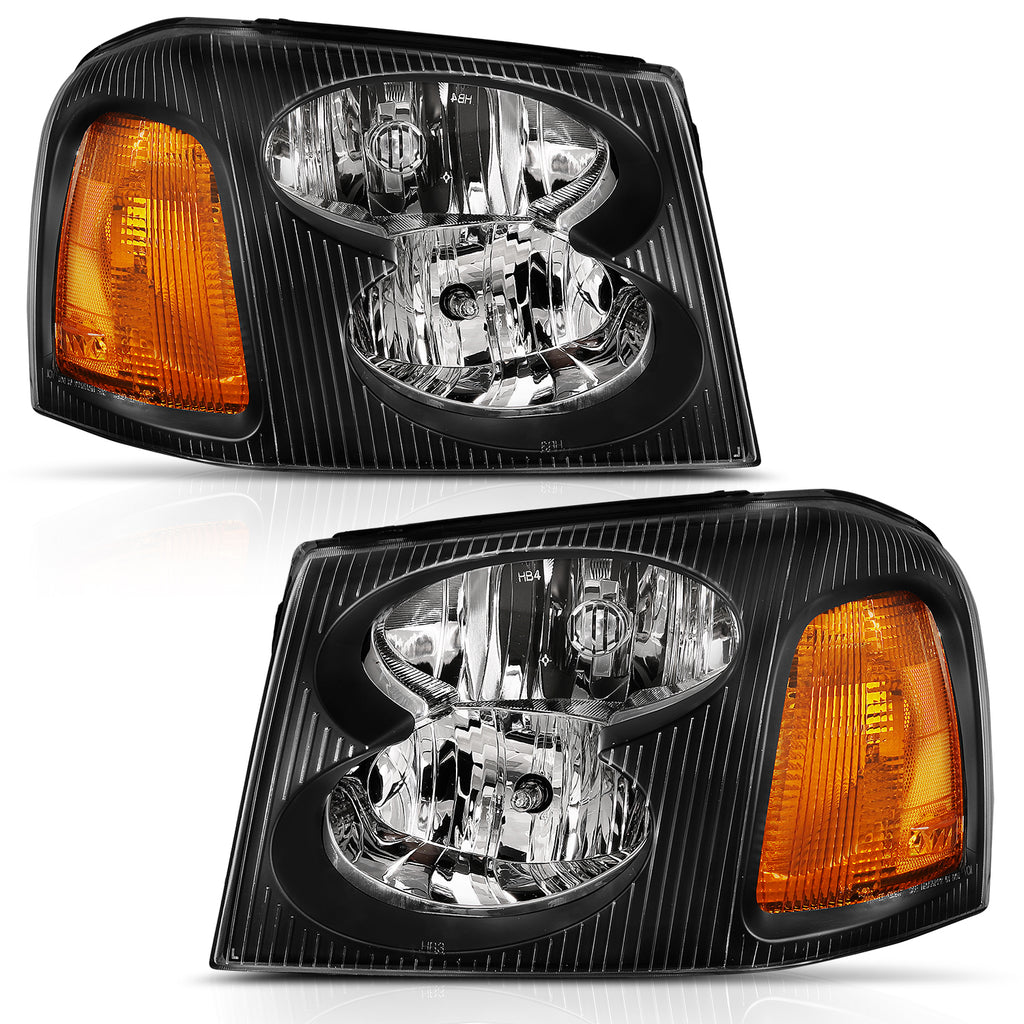 2002-2009-Gmc-Envoy-Crystal-Headlight-Black-Amber