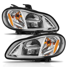 Load image into Gallery viewer, 2002-2014-Freightliner-M2-Led-Crystal-Headlights-Chrome-Housing-W-Clear-Lens-(Pair)