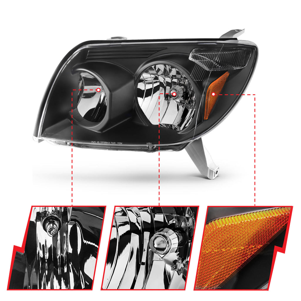 2003-2005-Toyota-4Runner-Crystal-Headlights-Black