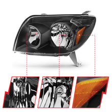 Load image into Gallery viewer, 2003-2005-Toyota-4Runner-Crystal-Headlights-Black