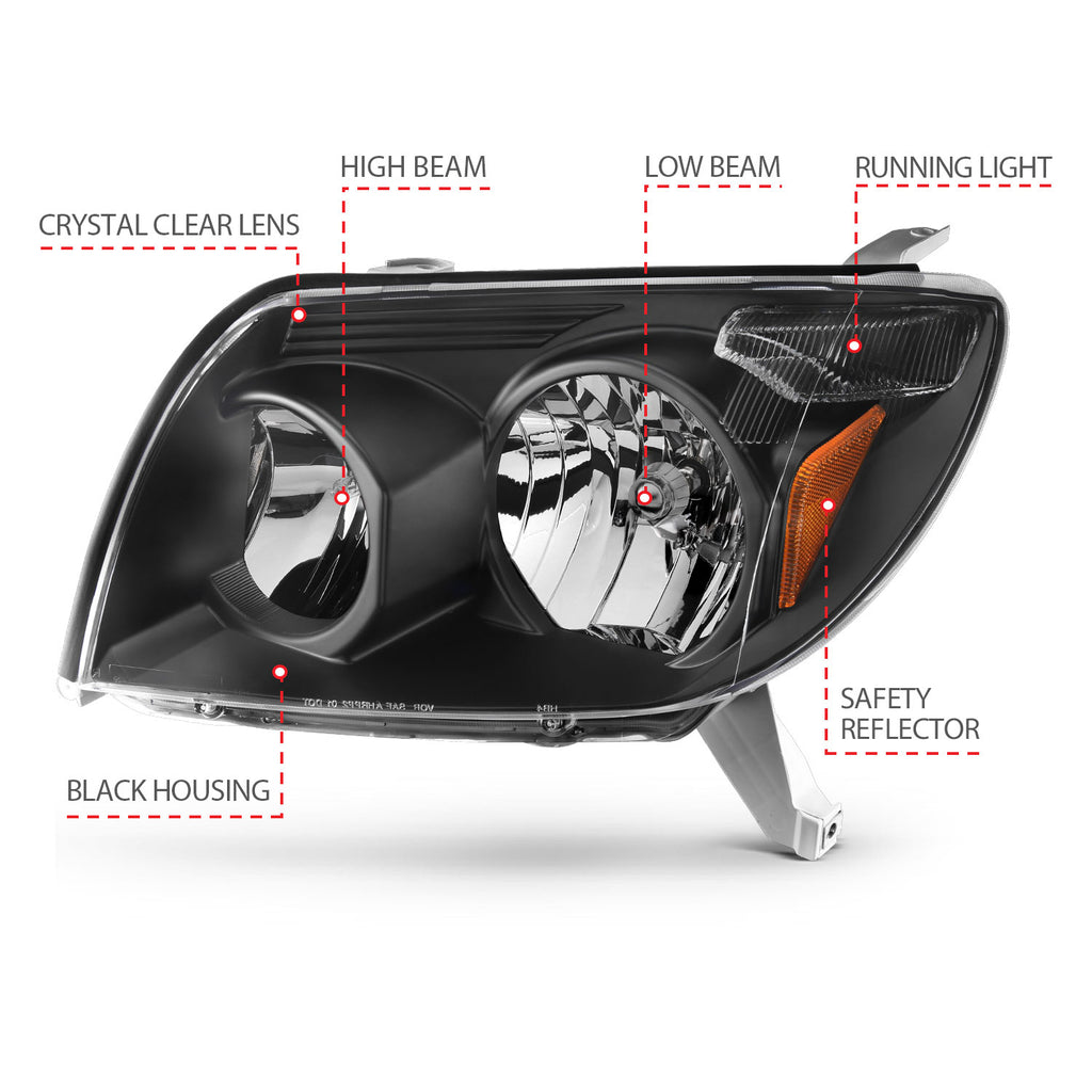 2003-2005-Toyota-4Runner-Crystal-Headlights-Black