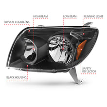 Load image into Gallery viewer, 2003-2005-Toyota-4Runner-Crystal-Headlights-Black