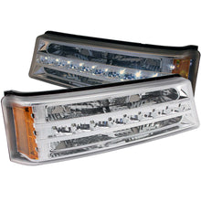 Load image into Gallery viewer, 2003-2006-Chevrolet-Silverado-1500-Led-Parking-Lights-Chrome-W-Amber-Reflector
