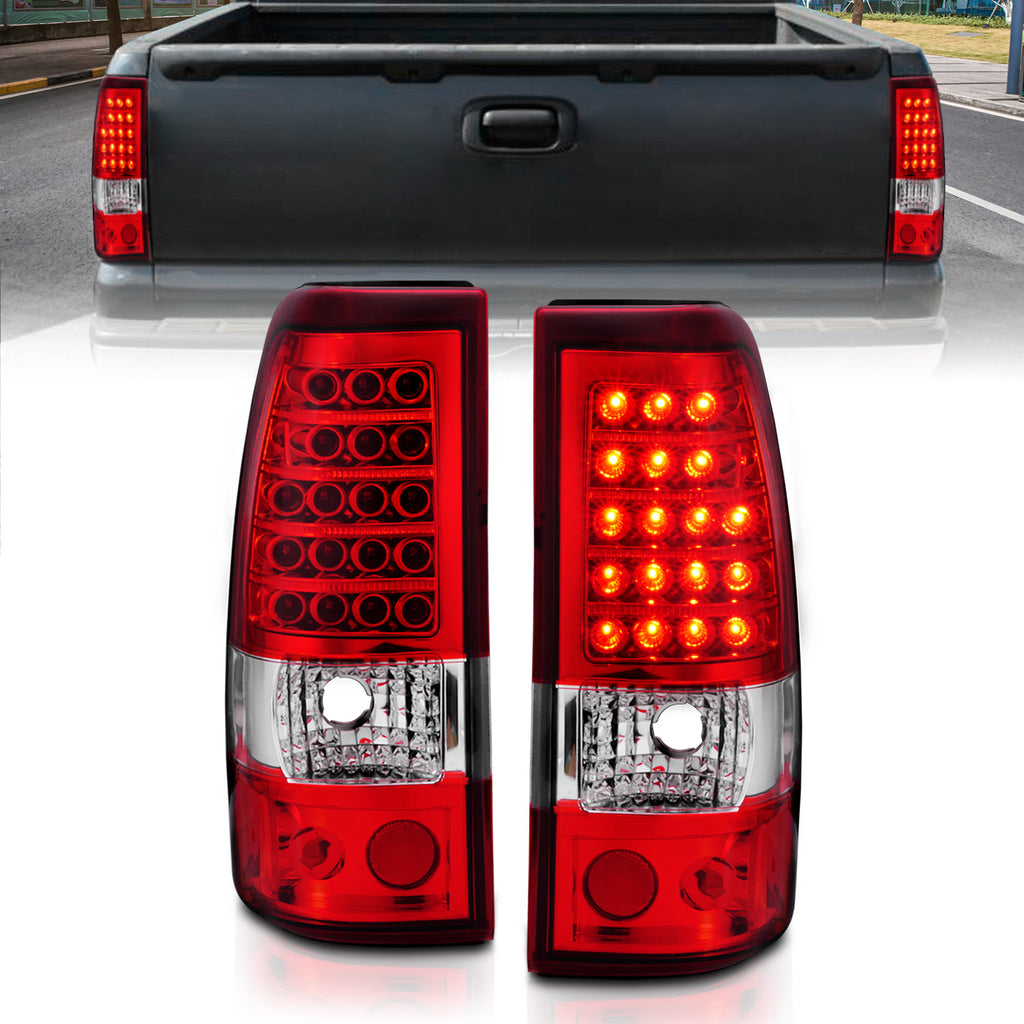 2003-2006-Chevrolet-Silverado-1500-Led-Taillights-RedClear