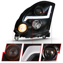 Load image into Gallery viewer, 2003-2007-Infiniti-G35-Projector-Headlight-Plank-Style-Black-(Hid-Compatible,-No-Hid-Kit-)