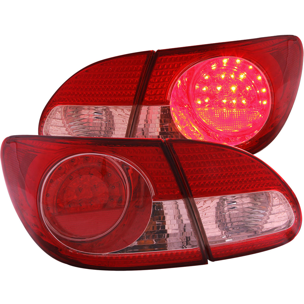 2003-2008-Toyota-Corolla-Led-Taillights-Red-Clear-4Pc