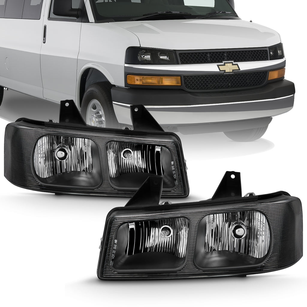 2003-2017-Chevy-Express-Crystal-Headlight-Black