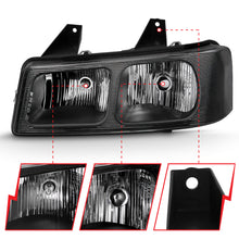 Load image into Gallery viewer, 2003-2017-Chevy-Express-Crystal-Headlight-Black