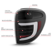 Load image into Gallery viewer, 2004-2007-Dodge-Grand-Caravan-Led-Tail-Lights-W-Light-Bar-Black-Housing-Clear-Lens