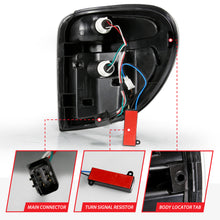 Load image into Gallery viewer, 2004-2007-Dodge-Grand-Caravan-Led-Tail-Lights-W-Light-Bar-Black-Housing-Clear-Lens