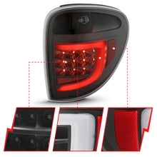 Load image into Gallery viewer, 2004-2007-Dodge-Grand-Caravan-Led-Tail-Lights-W-Light-Bar-Black-Housing-Clear-Lens