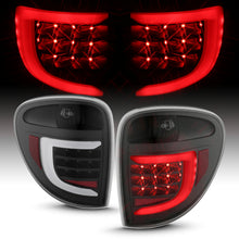 Load image into Gallery viewer, 2004-2007-Dodge-Grand-Caravan-Led-Tail-Lights-W-Light-Bar-Black-Housing-Clear-Lens