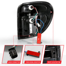Load image into Gallery viewer, 2004-2007-Dodge-Grand-Caravan-Led-Tail-Lights-W-Light-Bar-Black-Housing-Smoke-Lens