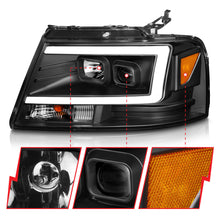 Load image into Gallery viewer, 2004-2008-Ford-F-150-Projector-Headlights-W-Light-Bar-Black-Housing