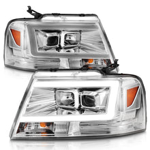 Load image into Gallery viewer, 2004-2008-Ford-F-150-Projector-Headlights-W-Light-Bar-Chrome-Housing